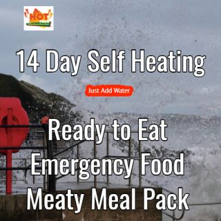 14 Day Self Heating Ready to Eat Emergency Food Meaty Pack.